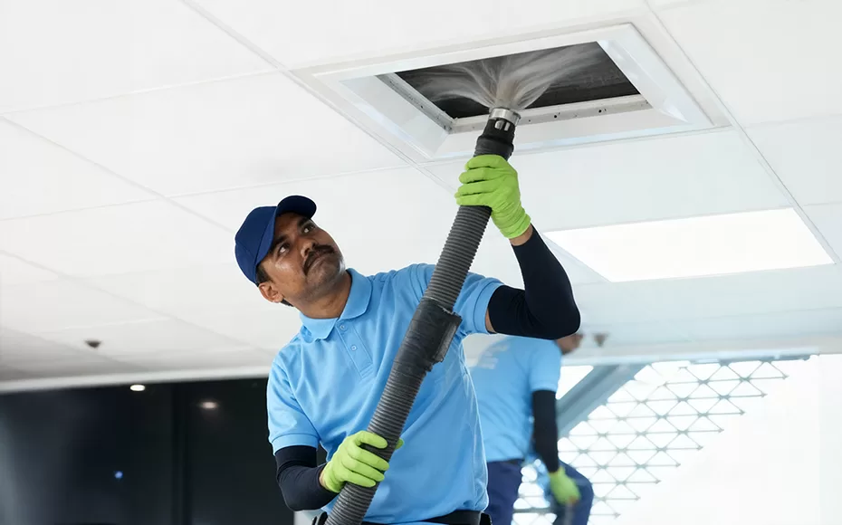 Professional cleaning of a residential interior